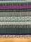 Purple and Aqua Multi Stripe Print Rayon Challis Fabric By the Yard